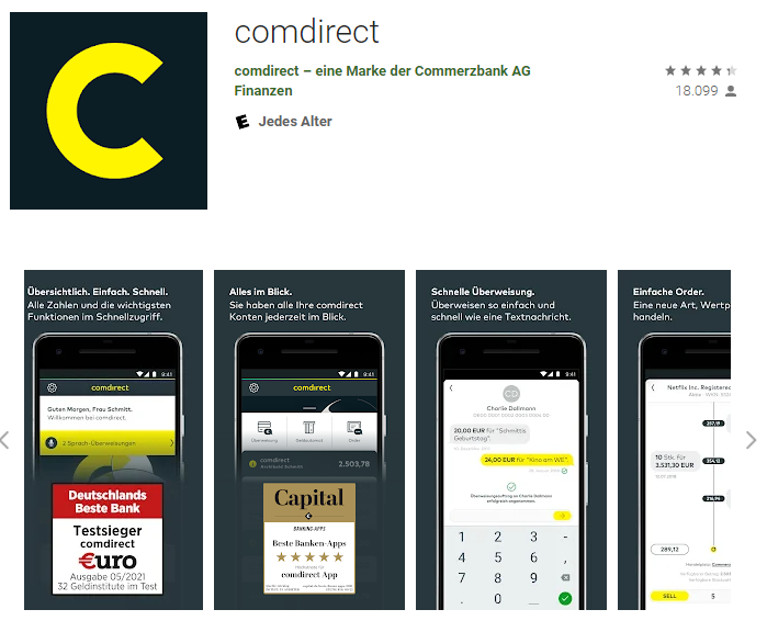 comdirect App Google Play Store App Store