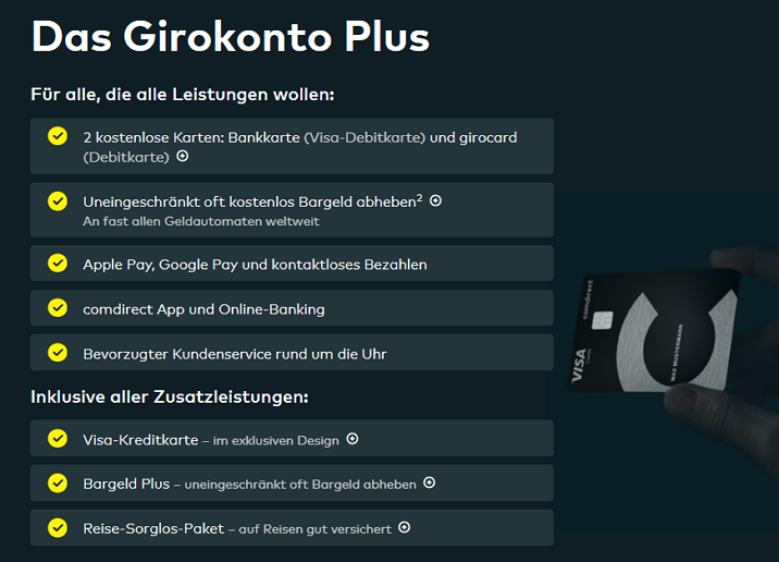 Girokonto Plus comdirect