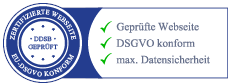 DSGVO konform Datenschutz geprüft