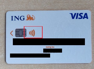 Wellensymbol Kreditkarte ING