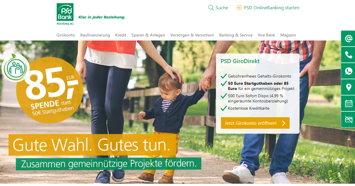 PSD Bank Startseite